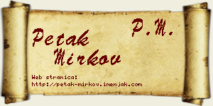 Petak Mirkov vizit kartica